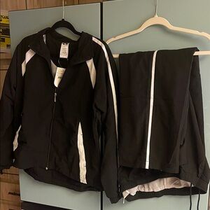Athletic Works Black and White Track Suit Women’s Size Large….#12